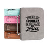 There Is Power In The Name Of Jesus Faux Leather Bible Cover