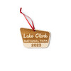 A charming engraved wooden ornament of Lake Clark National Park: A perfect souvenir to remember the stunning landscapes and natural beauty of the park.
