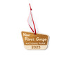 A charming engraved wooden ornament of New River Gorge National Park: A perfect souvenir to remember the stunning landscapes and natural beauty of the park.