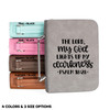 The Lord My God Lights Up My Darkness Psalm 18:28 Faux Leather Bible Cover