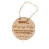 Sleeping Baby Wood Door Hanger Sign Circle