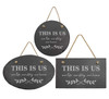 This Is Us. Our Life. Our Story. Our Home. Slate Sign Baum Designs