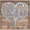 Large Heart Tree Of Life Metal and Wood Wall Decor Sign Baum Designs