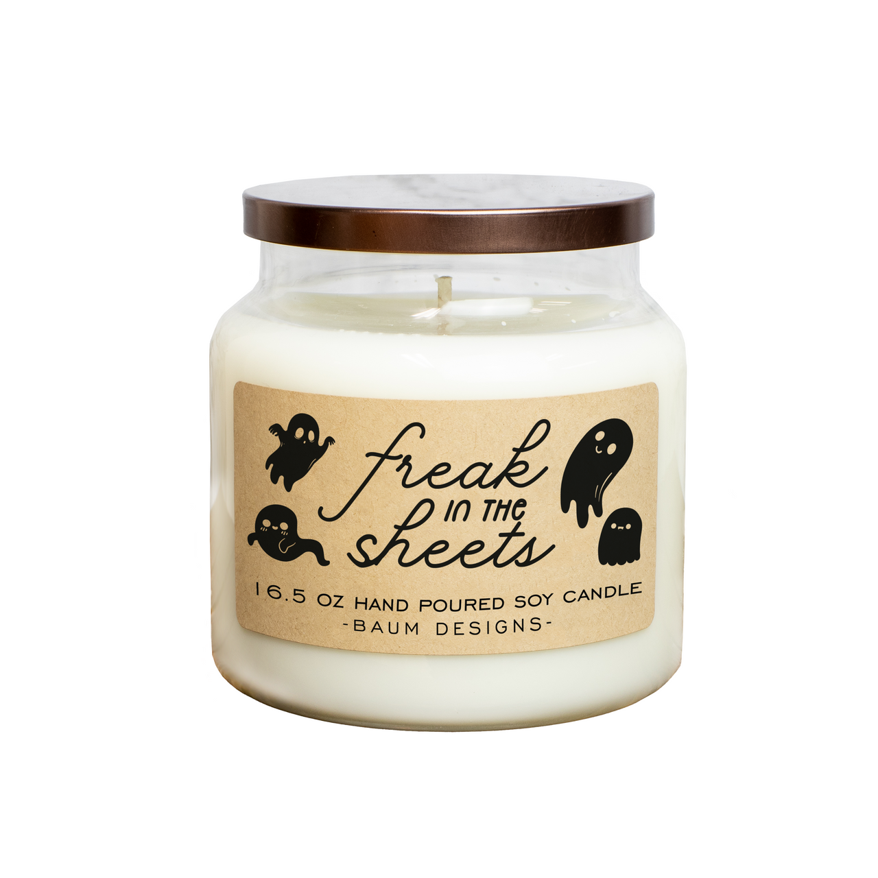 Freak In The Sheets Ghost Soy Candle Baum Designs