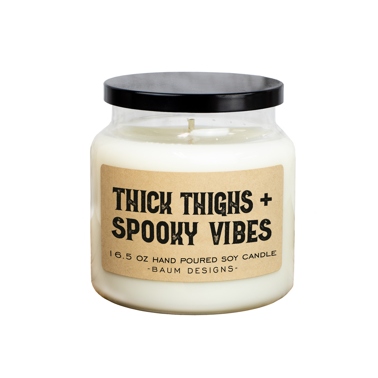 Thick Thighs + Spooky Vibes Soy Candle Baum Designs