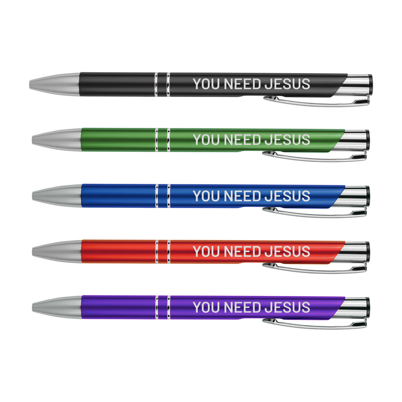 You Need Jesus Metal Pens | Motivational Writing Tools Office Supplies Coworker Gifts Stocking Stuffer Baum Designs