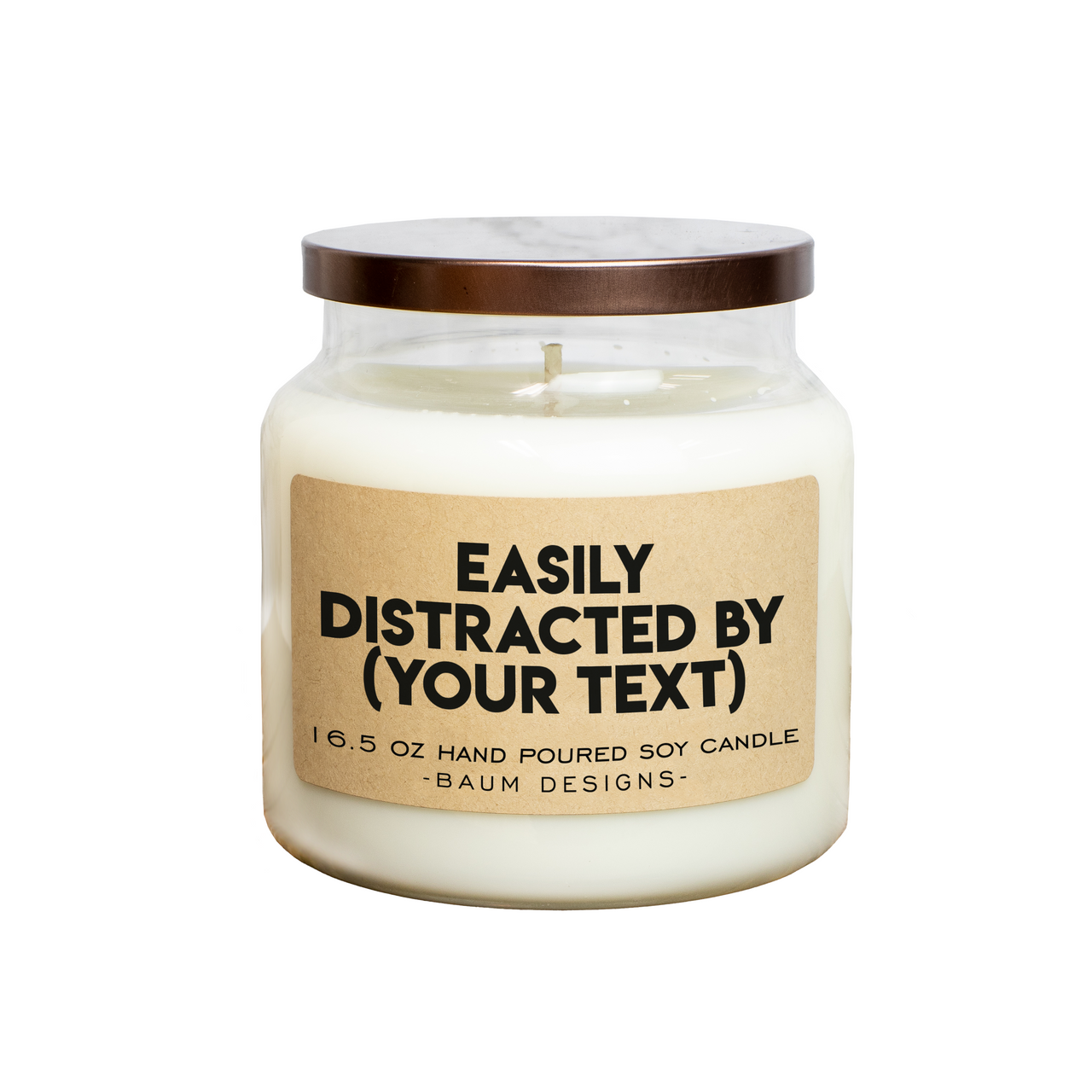 Personalized Easily Distracted By Soy Candle