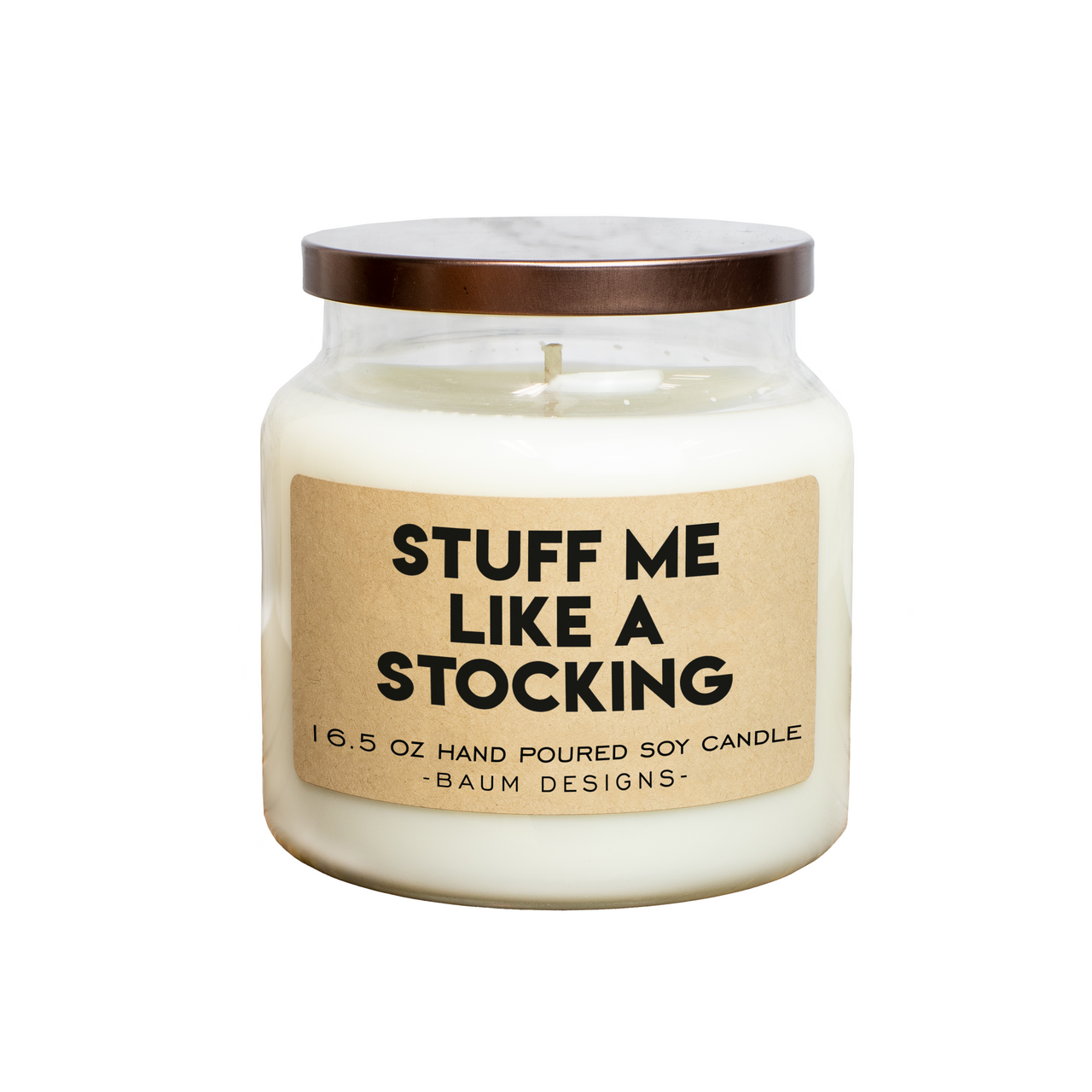 Stuff Me Like A Stocking Soy Candle Candle Baum Designs