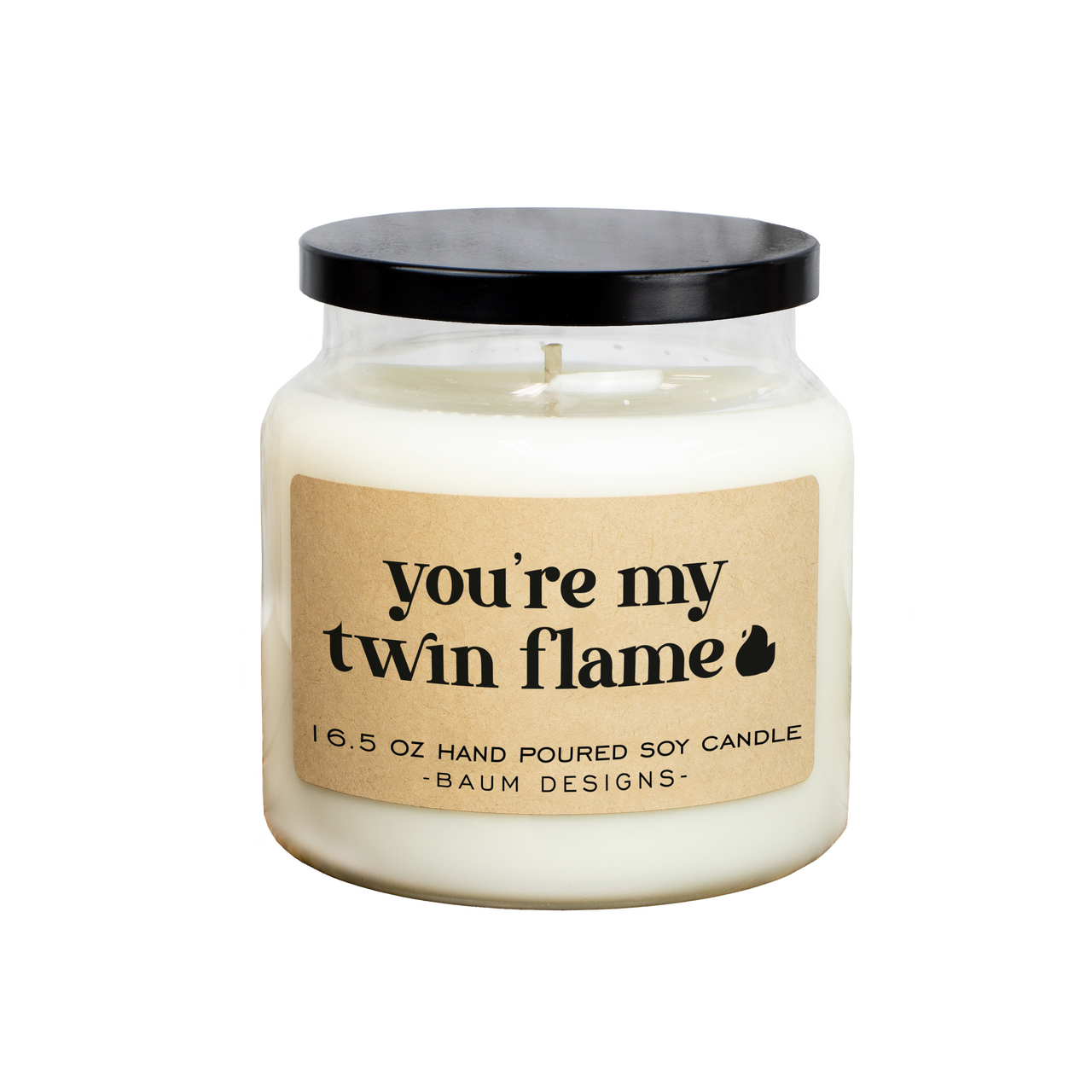 You're My Twin Flame Soy Candle Baum Designs