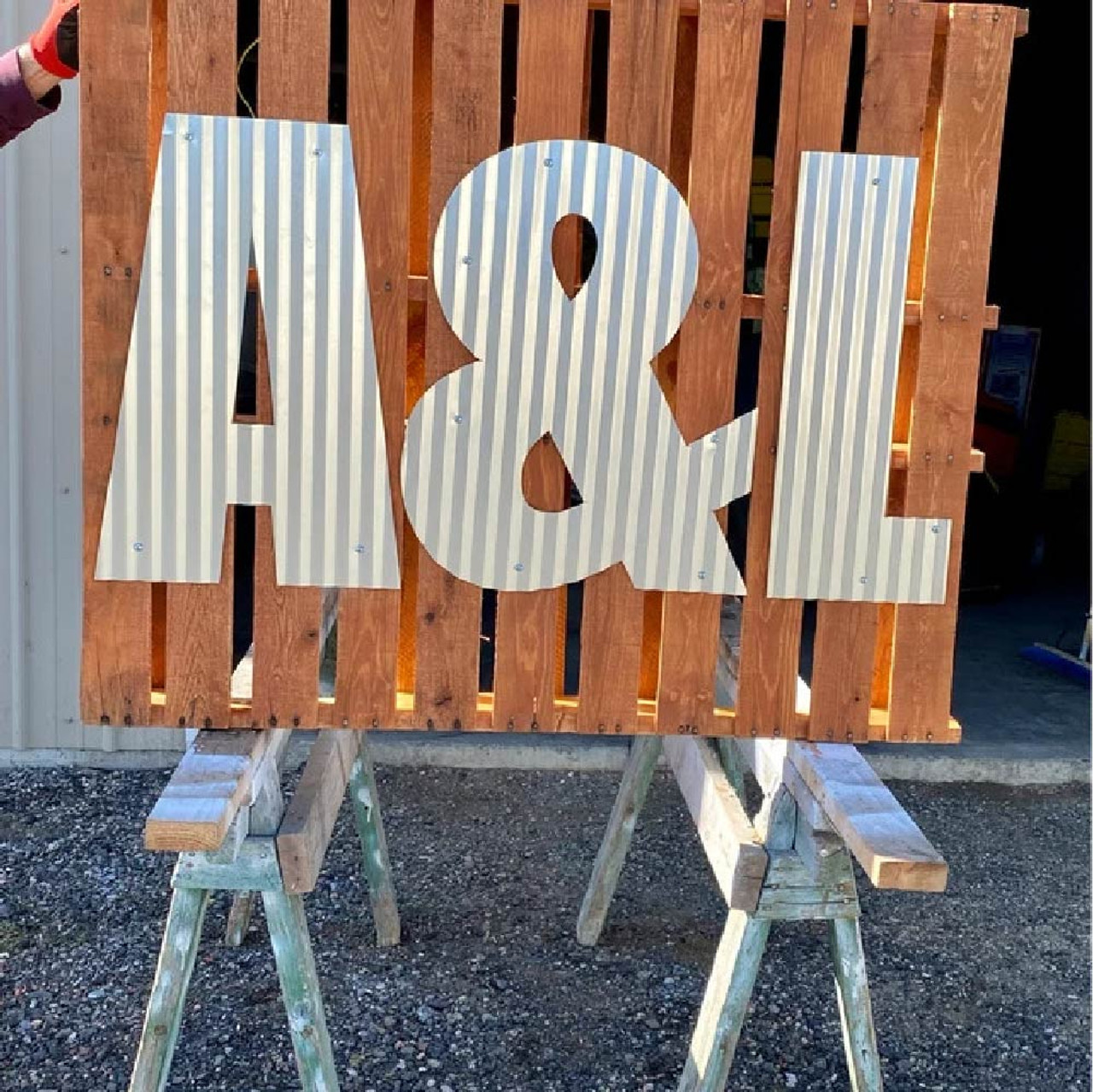 Corrugated Metal Letter Cut Out - A & L Sign