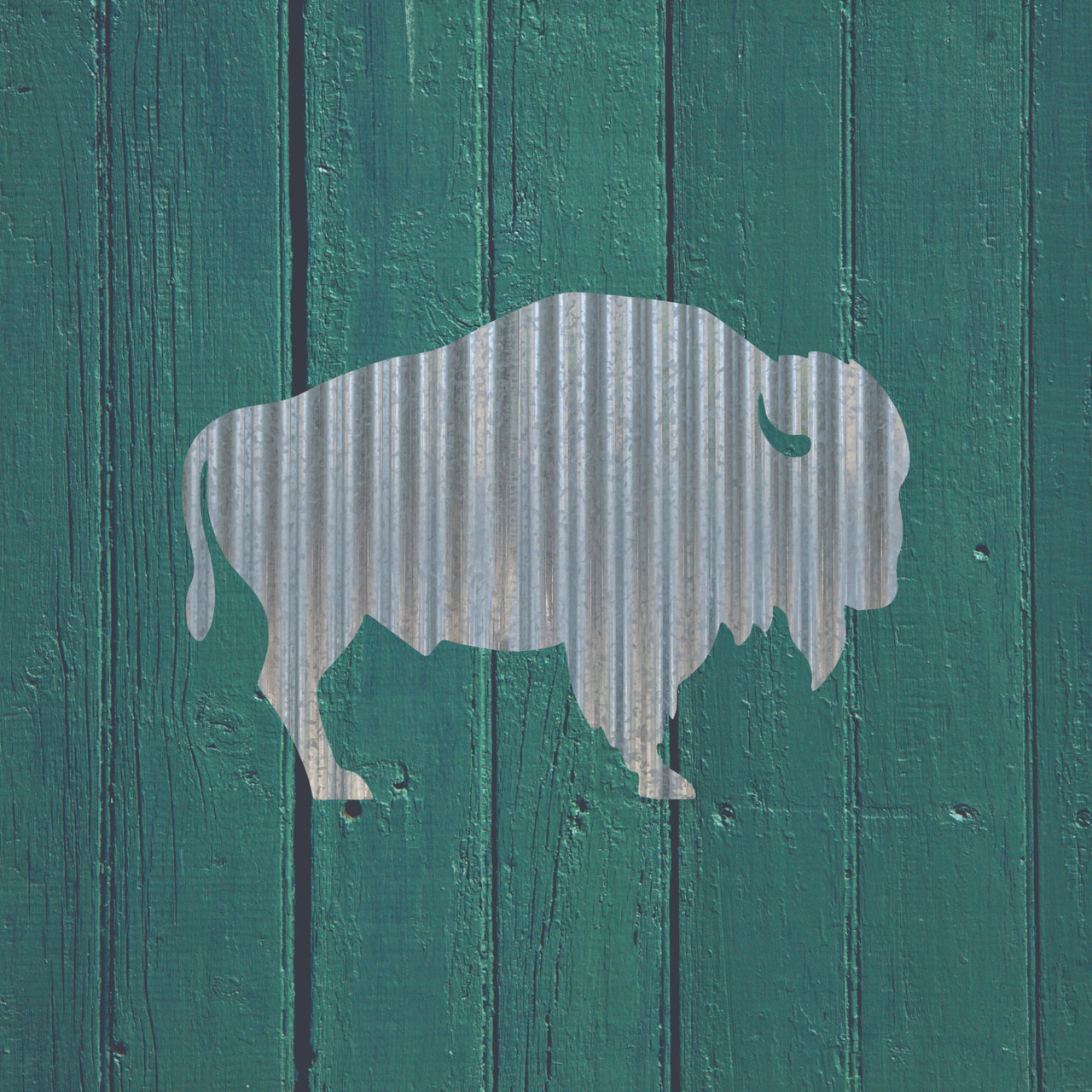 Buffalo Corrugated Metal Wall Sign