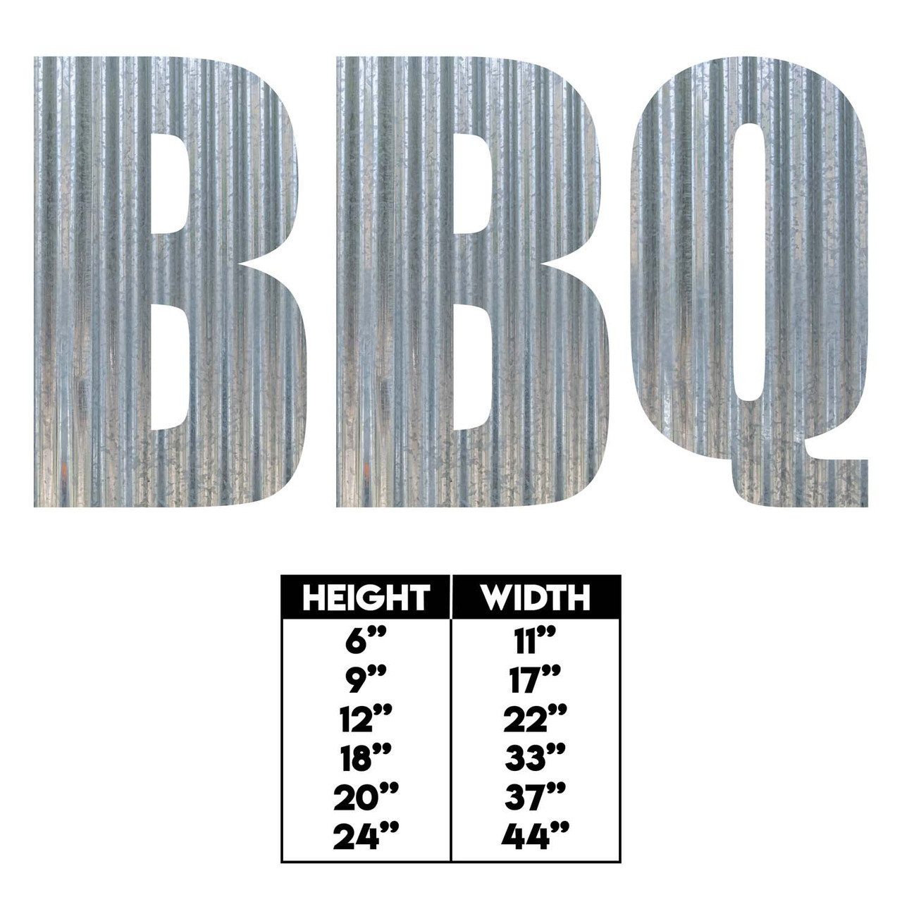 bbq corrugated metal sign