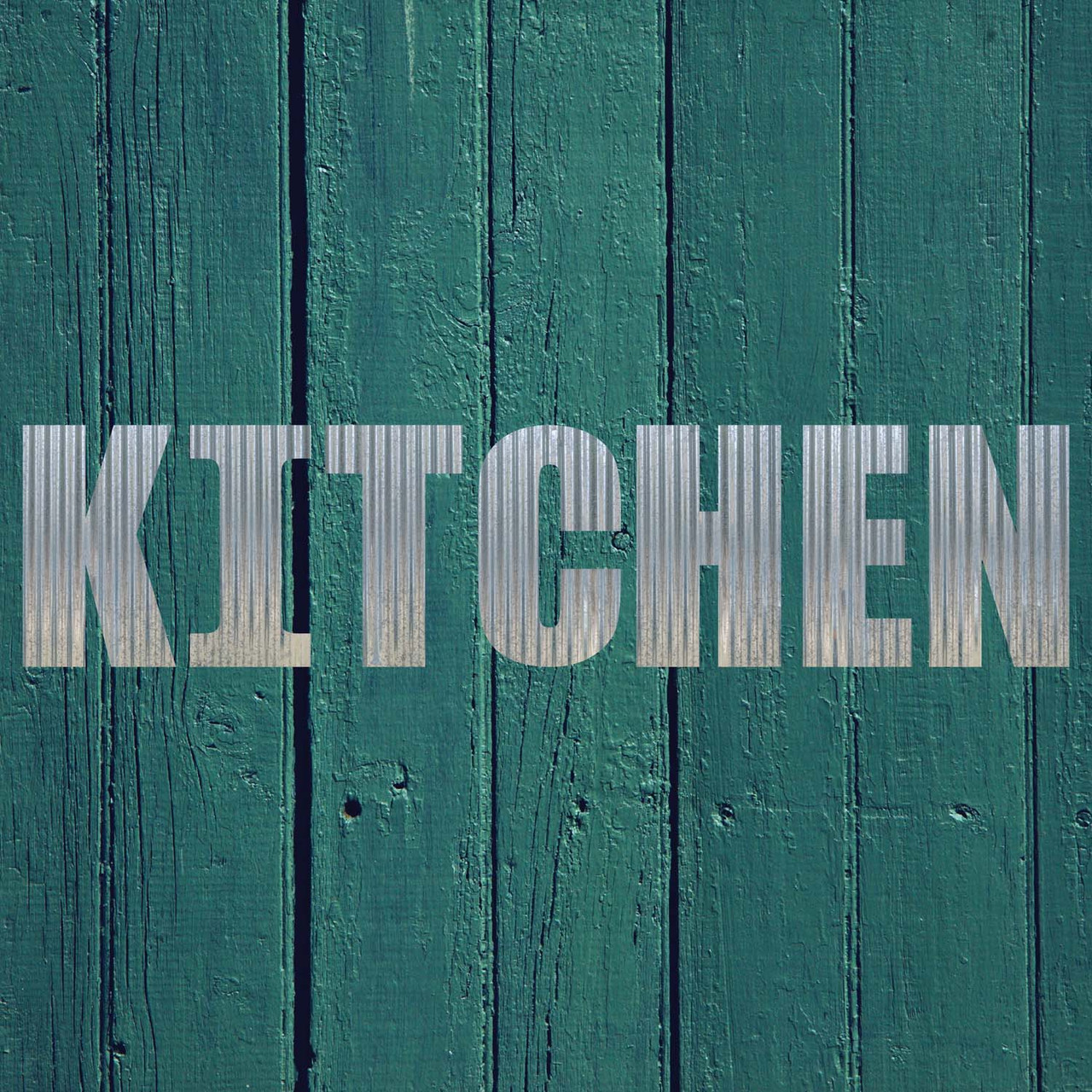 KITCHEN Metal Letters Corrugated