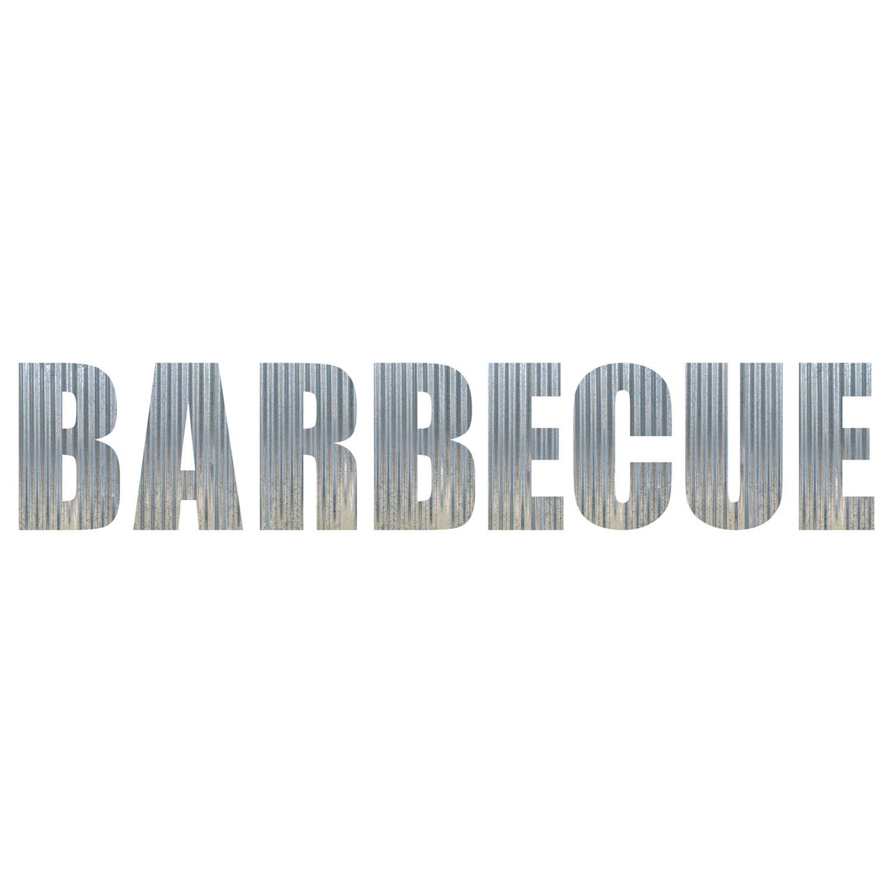 BARBECUE Metal Letters Corrugated