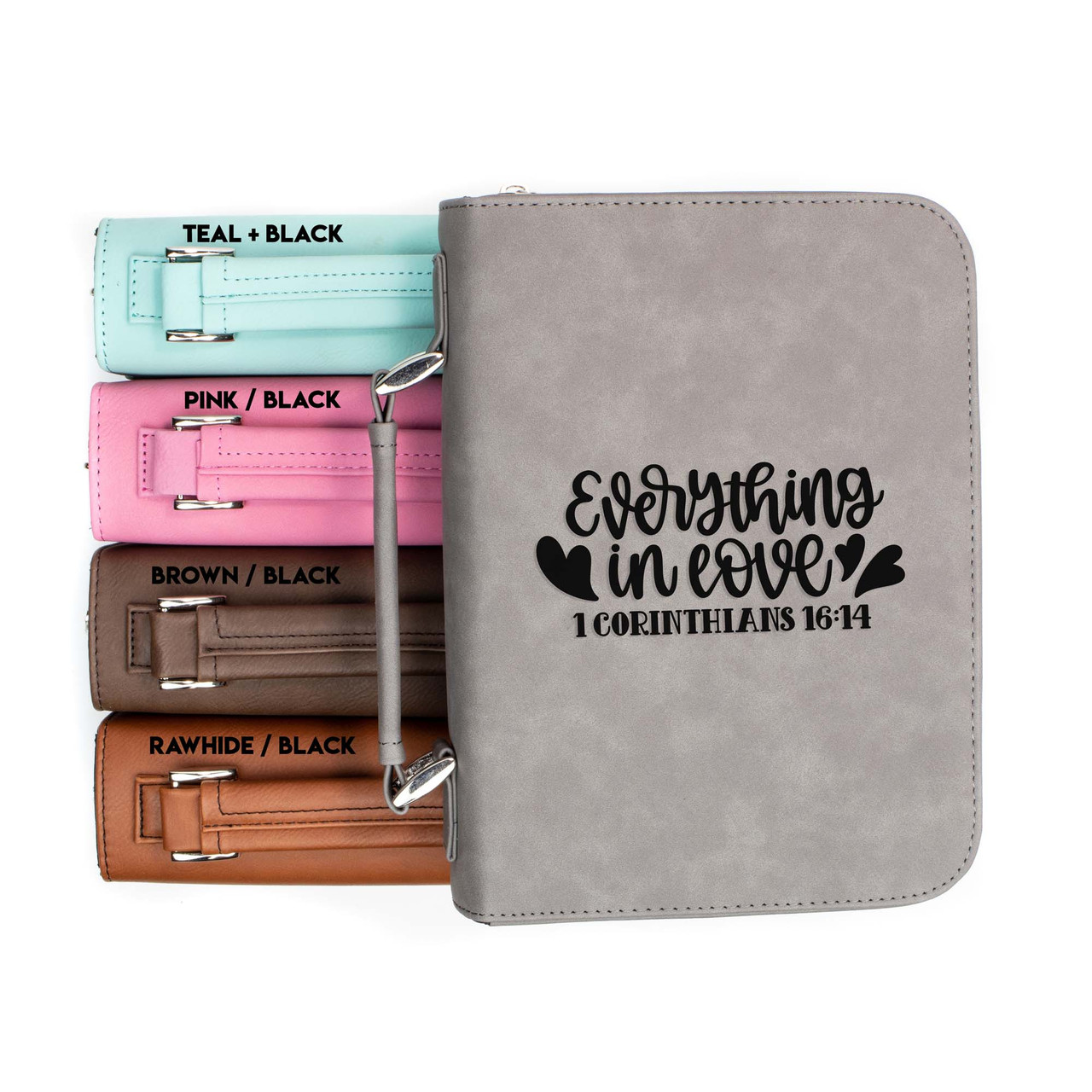 Everything in Love 1 Corinthians 36-44 Faux Leather Bible Cover