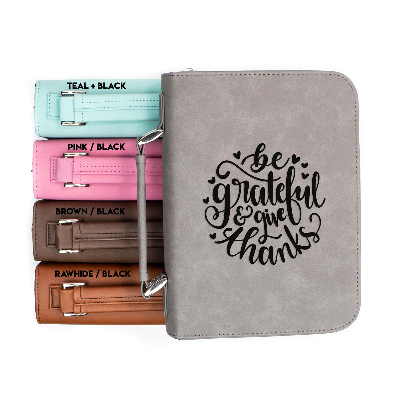 Be Grateful and Give Thanks Faux Leather Bible Cover