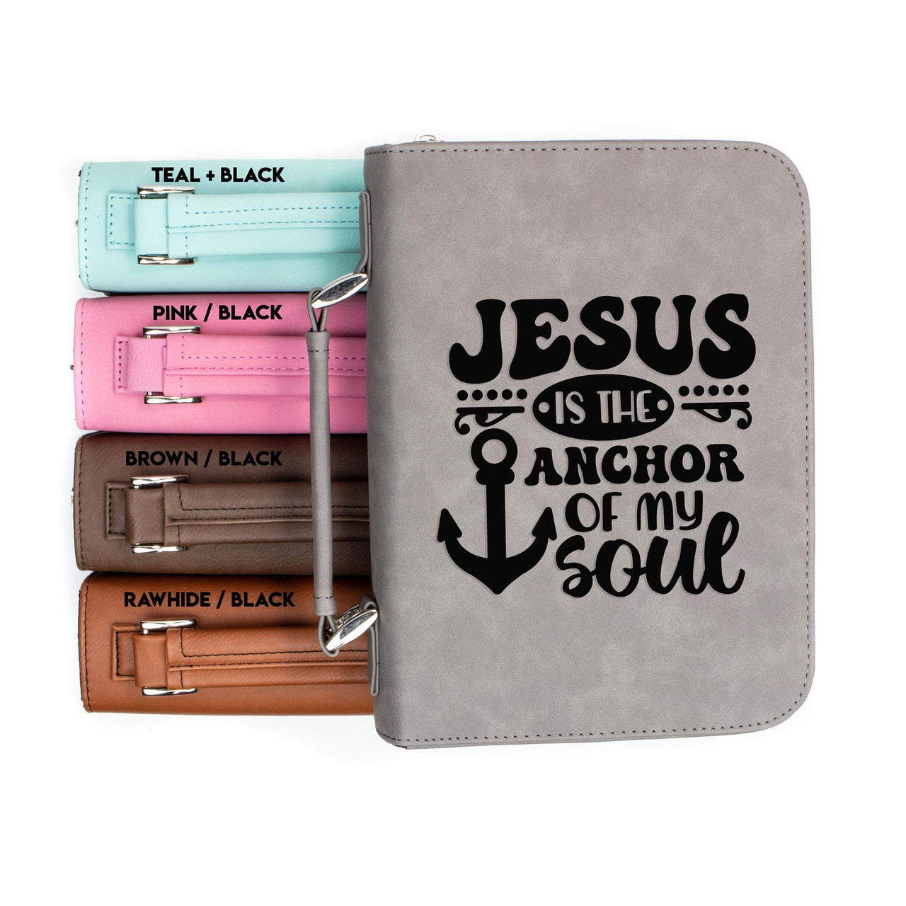 Jesus Is The Anchor Of My Soul Faux Leather Bible Cover
