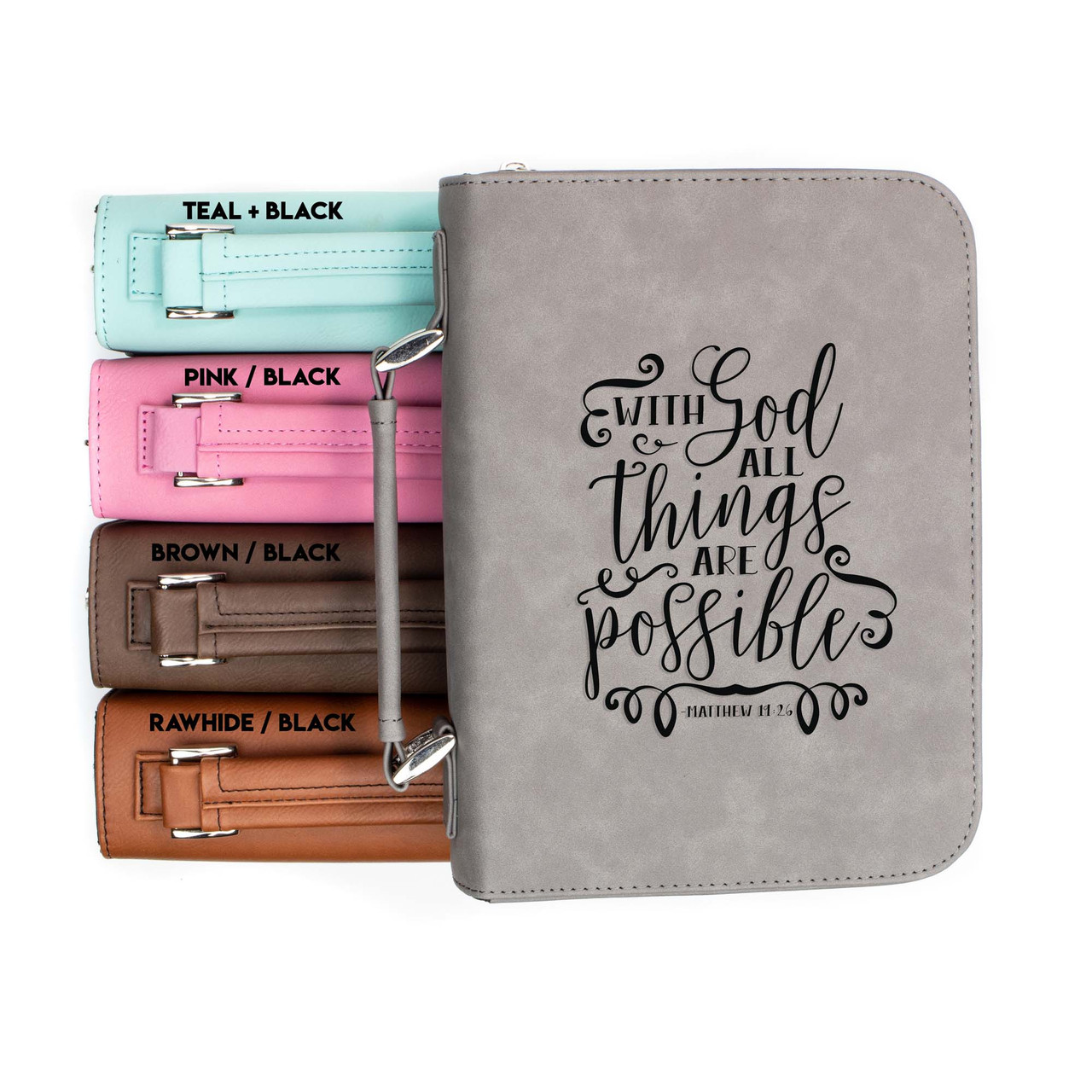 All Things Are Possible Matthew 19-26 Faux Leather Bible Cover
