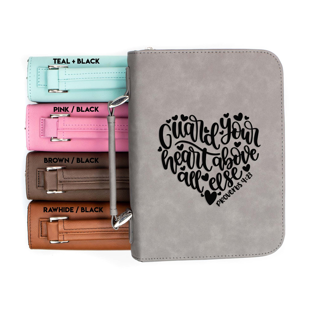 Guard Your Heart Above All Else Proverbs 4-23 Faux Leather Bible Cover