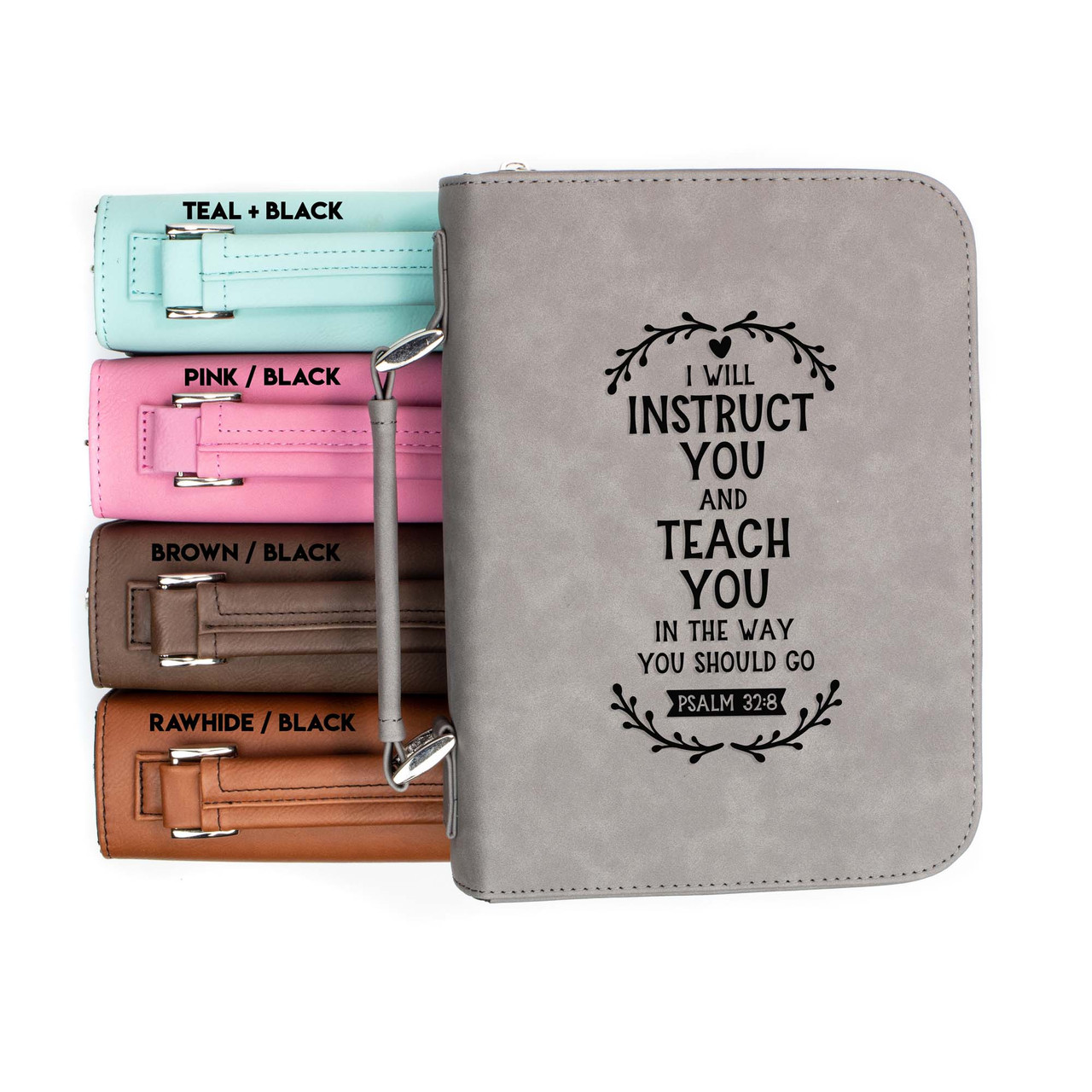 I Will Instruct You Psalm 32-8 Faux Leather Bible Cover