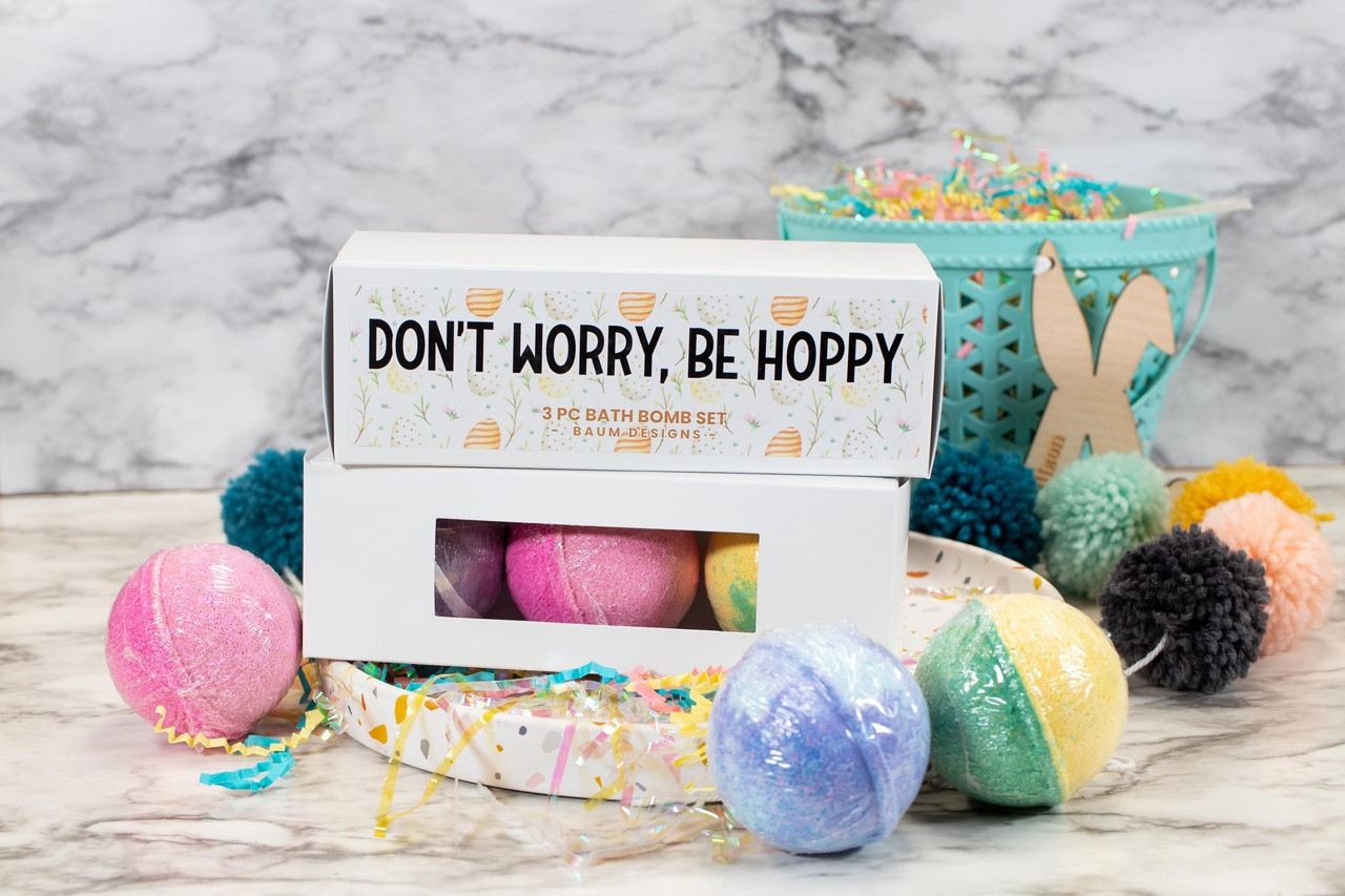 Don't Worry Be Hoppy Easter Bath Bomb Set - 3pc Baum Designs