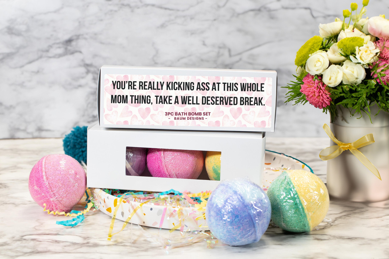 You're Really Kicking Ass At This Whole Mom Thing Mothers Day Bath Bomb Set - 3pc Baum Designs