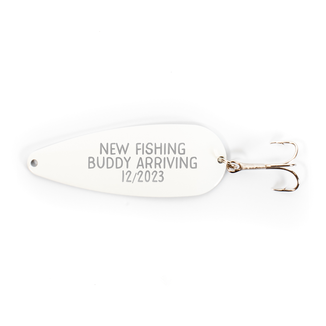 New Fishing Buddy Arriving Fishing Lure Pregnancy Announcement