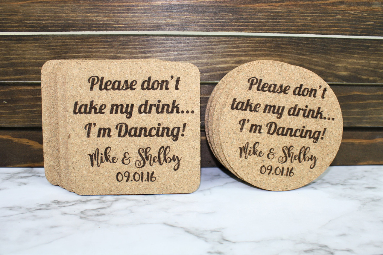 personalized drink coasters wedding