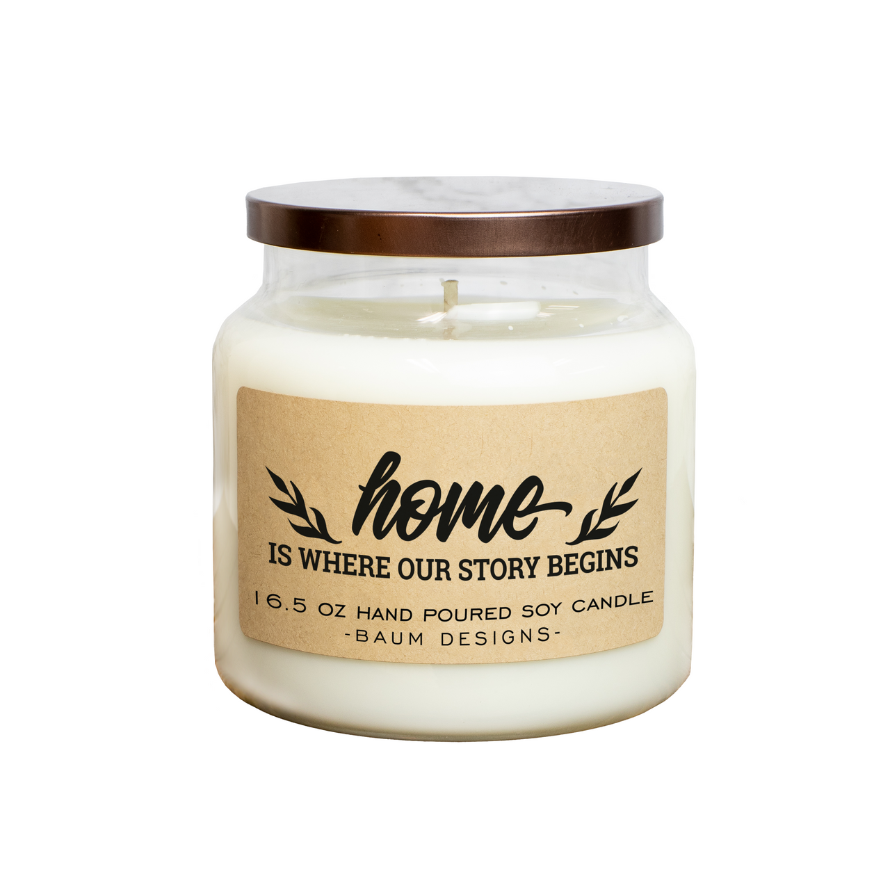 Home Is Where Our Story Begins Soy Candle