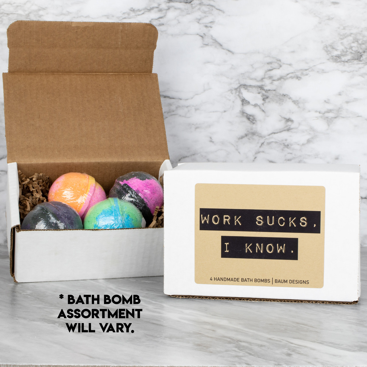 Work Sucks, I Know Bath Bomb 4pc Set