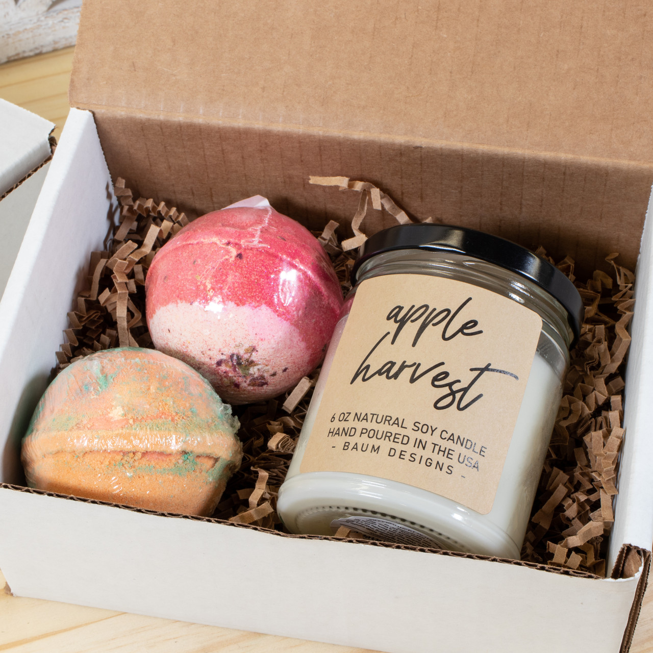 Calm The Fuck Down Gift Set - 6 oz. Soy Candle + 2 Bath Bombs