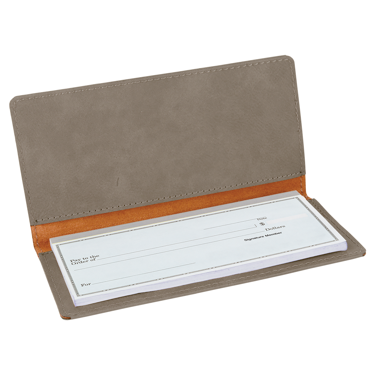 Personalized Leather Checkbook Cover