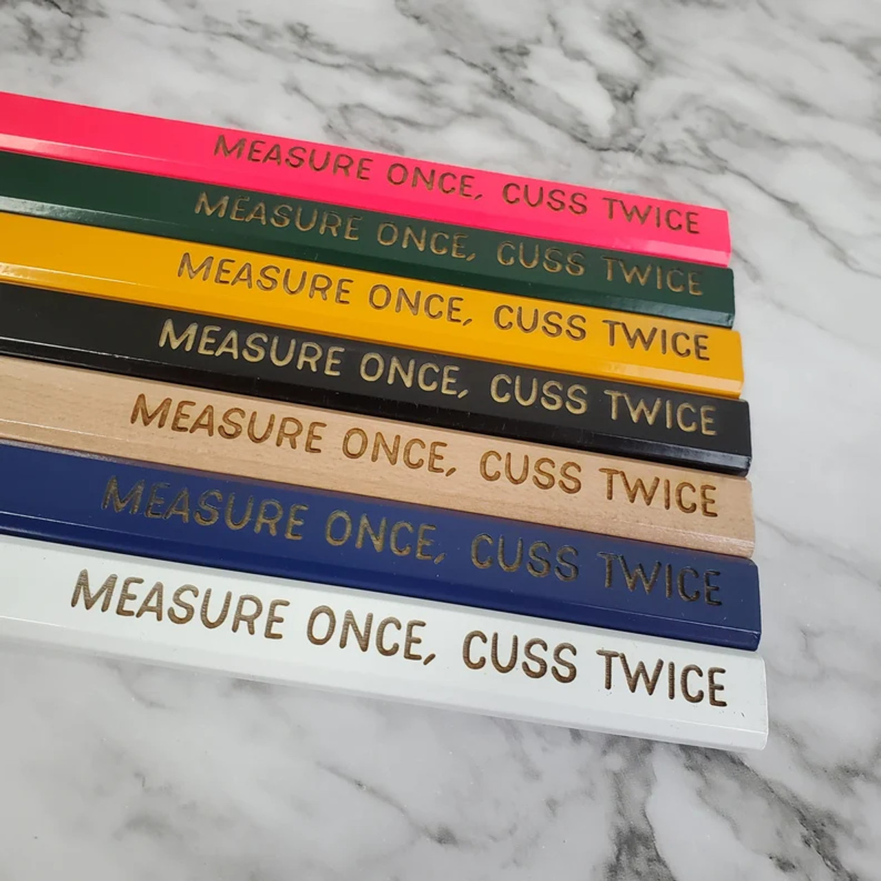 Measure Once, Cuss Twice Carpenter Pencil Baum Designs