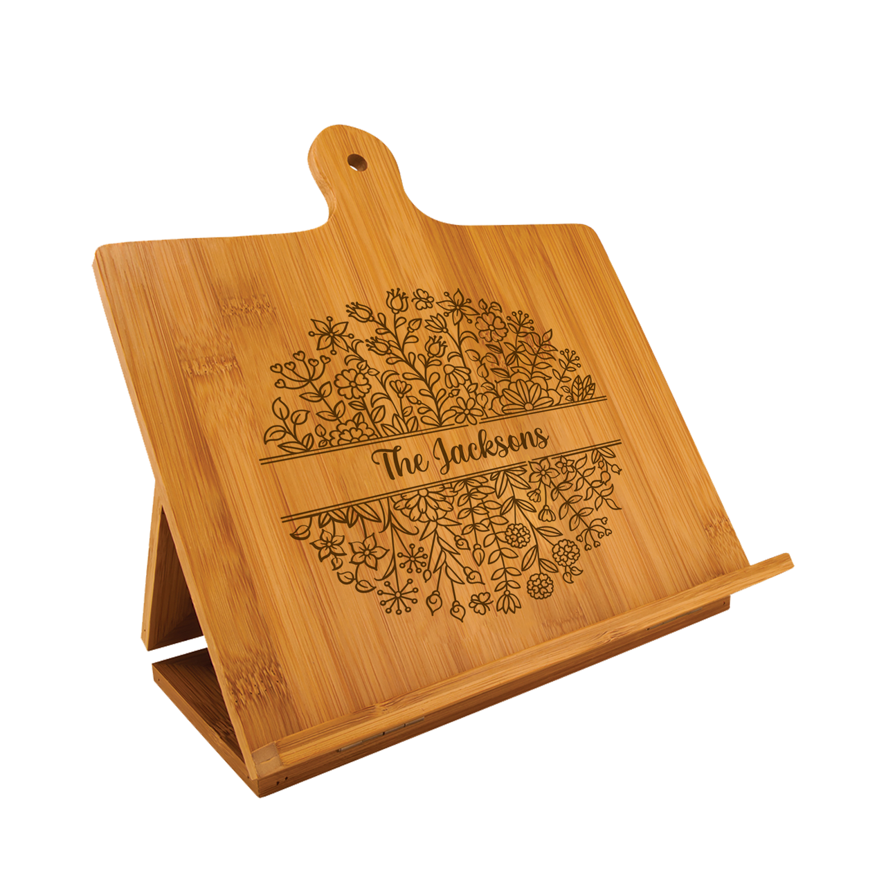 Personalized Floral Recipe Book Stand Baum Designs