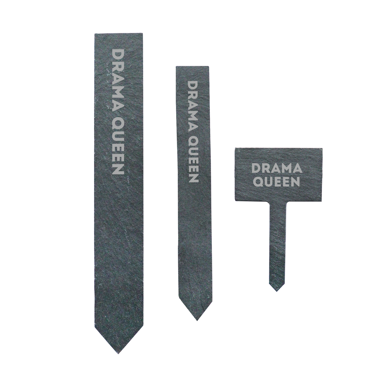 Drama Queen Plant Tags Slate Baum Designs