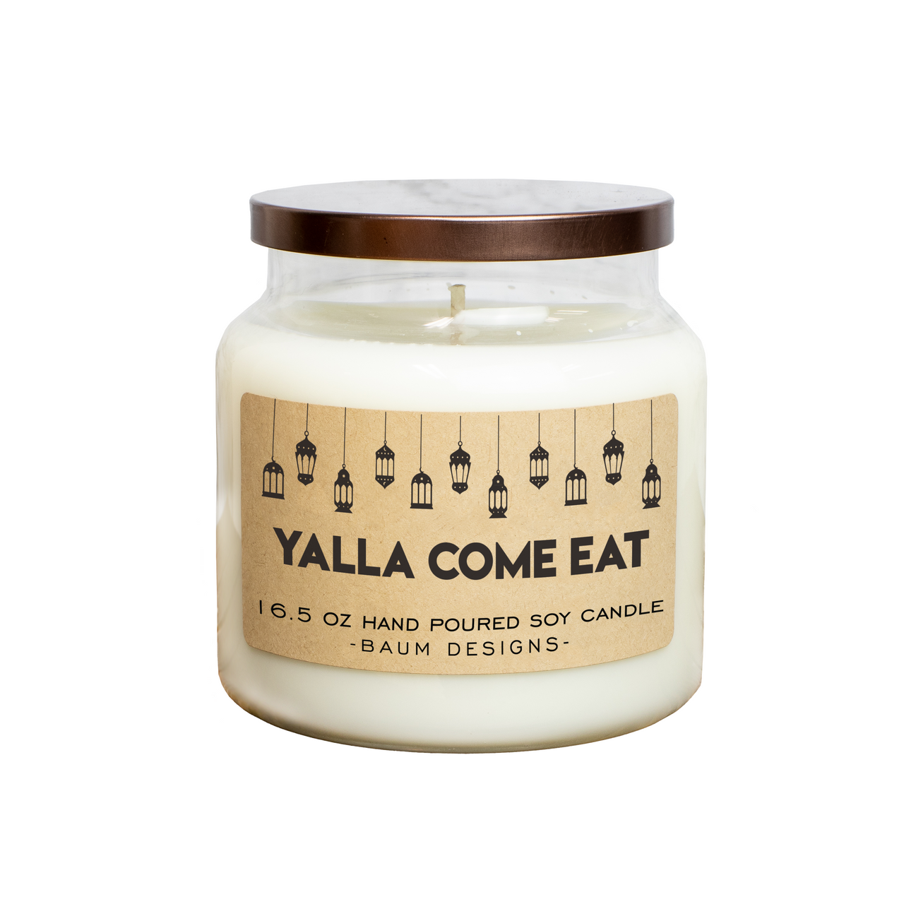 Yalla Come Eat Soy Candle Baum Designs