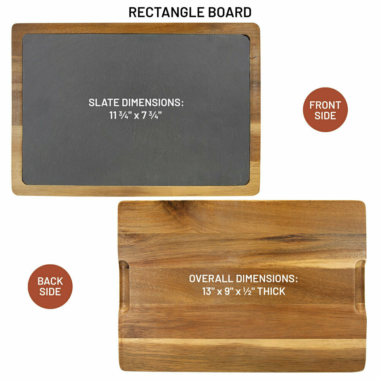 Personalized Cheese Board Wood + Slate Baum Designs