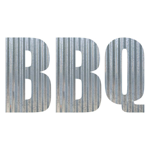 bbq corrugated metal sign