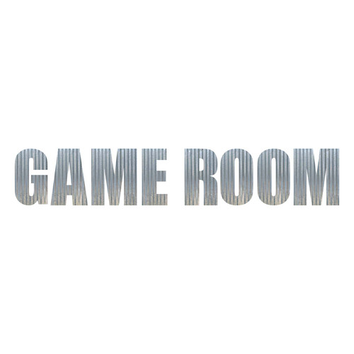 GAME ROOM Metal Letters Corrugated