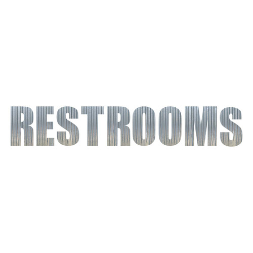 RESTROOMS Metal Letters Corrugated