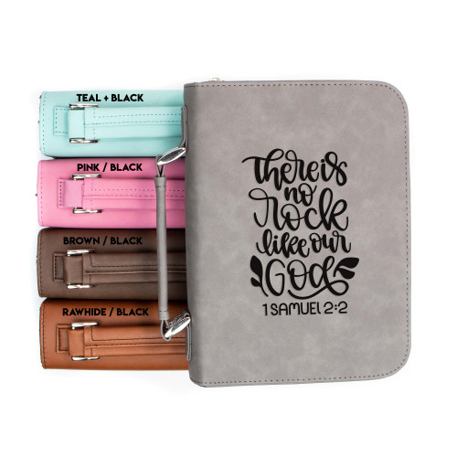 There is No Rock Like Our God 1 Samuel 2-2 Faux Leather Bible Cover There is No Rock Like Our God 1 Samuel 2-2 Faux Leather Bible Cover