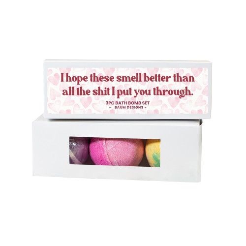 I Hope These Smell Better Than All The Shit I Put You Through Mothers Day Bath Bomb Set - 3pc Baum Designs