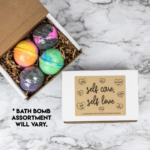 Self Care, Self Love Bath Bomb 4pc Set