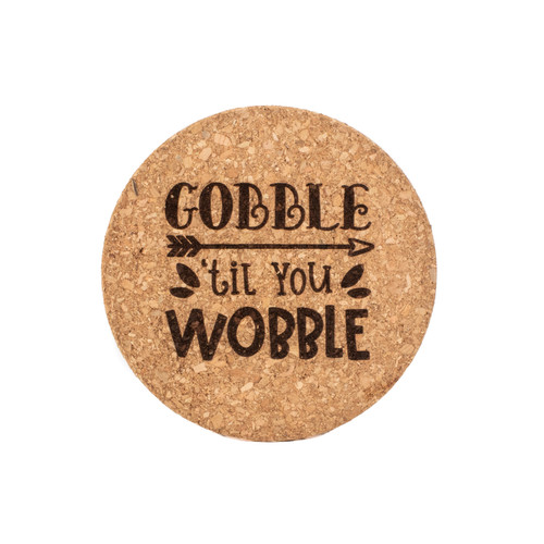 Gobble Till You Wobble Cork Pot Holder