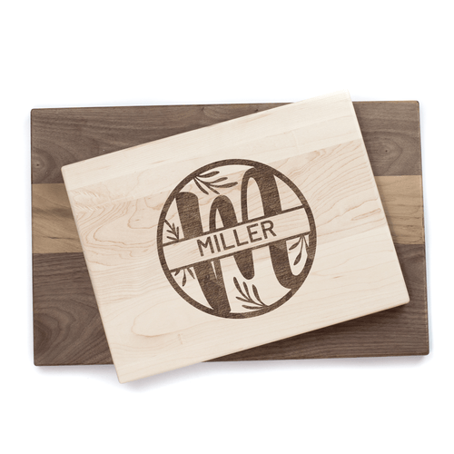 Wooden Cutting Board Leaf Design - Personalized Gallery