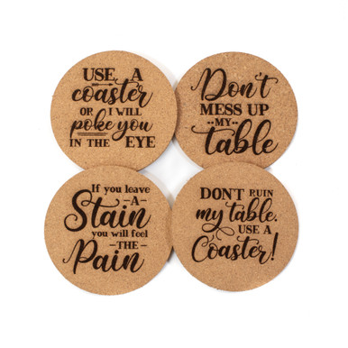 Humorous Cork Coasters – Mattie B's Gifts & Apparel