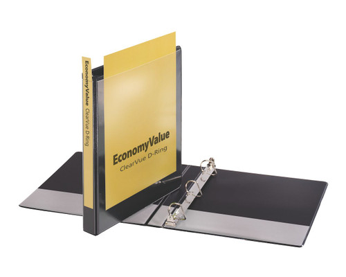 1 Inch Black D ring View Binder