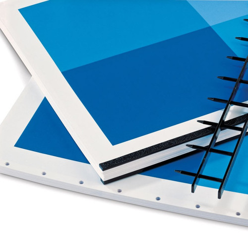 1" x 11" Black Velobind Strips 100/Box