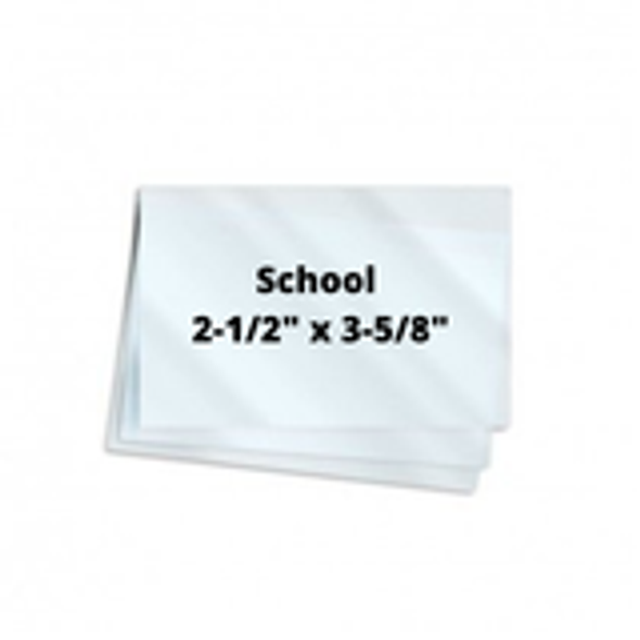 5mil School 2-1/2" x 3-5/8" 100/Box