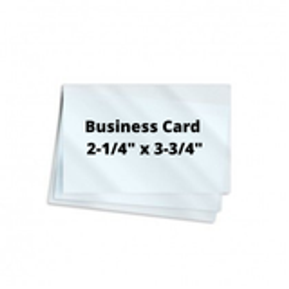 7mil Business Card 2-1/4" x 3-3/4" 100/Box